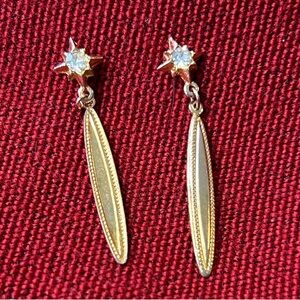 Gold Star Drop Earrings